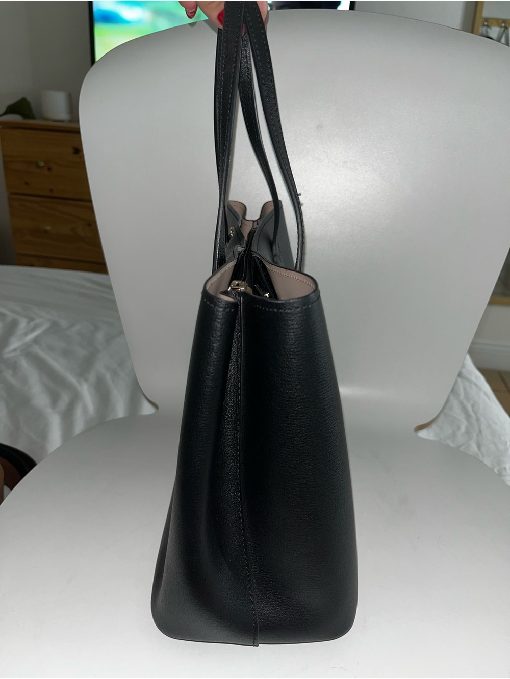 Kate Spade Classic Harper Black Leather Tote - Picture 3 of 12